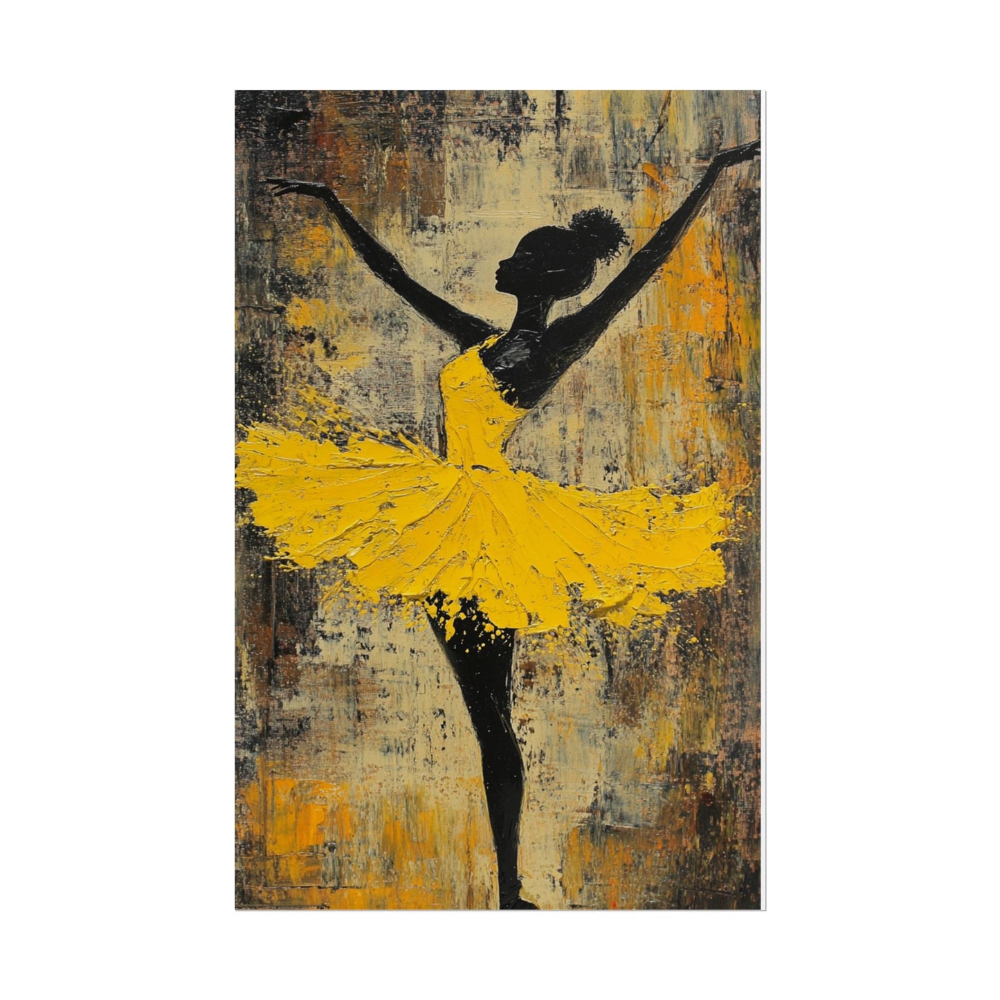 Grace in Motion - Abstract Ballet Dancer Art Print