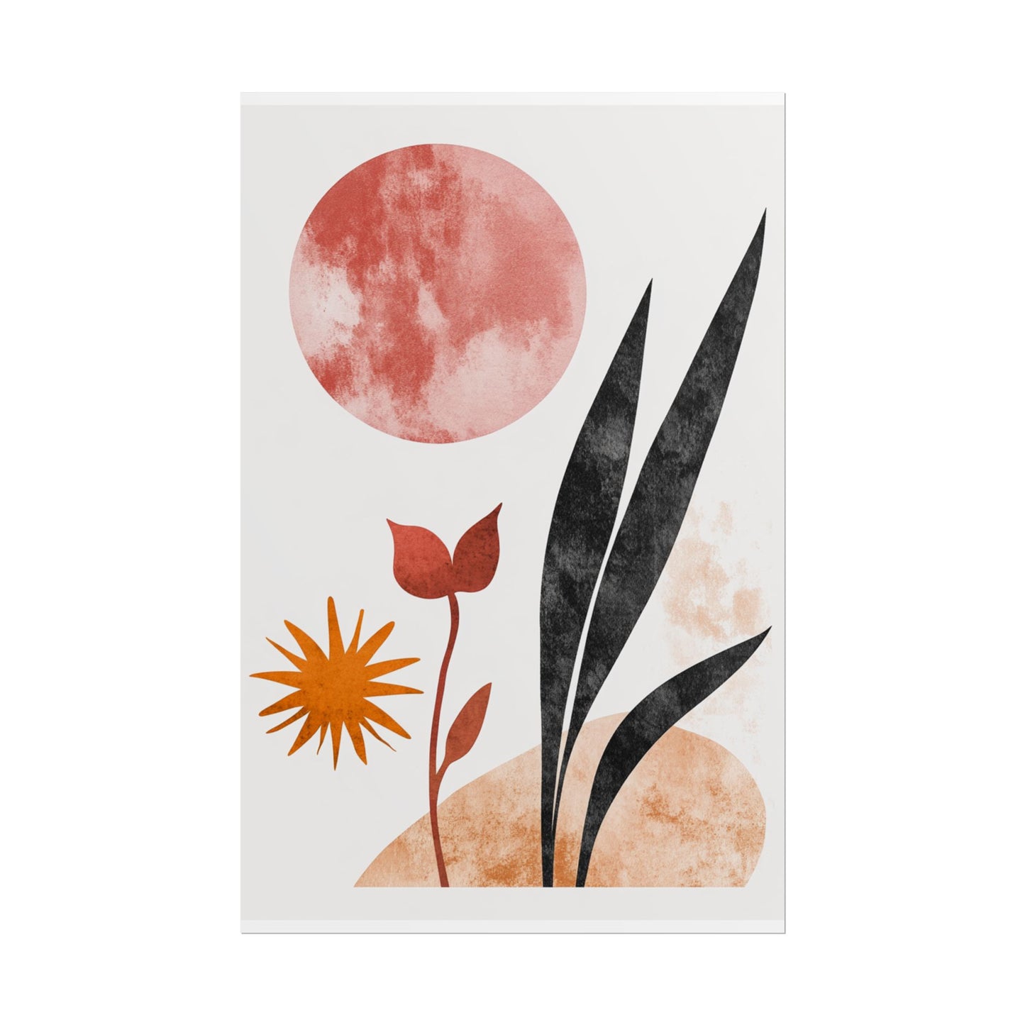 Sunrise Serenity - Abstract Botanical Art Print