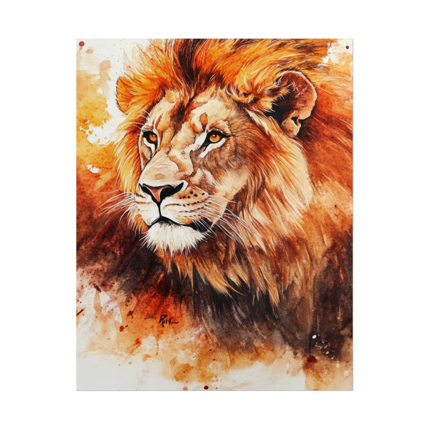 Fierce Elegance - Abstract Lion Art Print