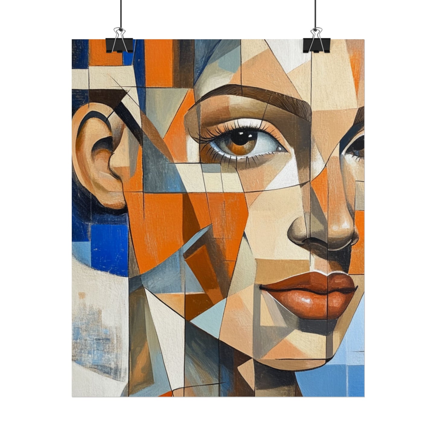 Geometric Harmony - Abstract Portrait Art Print