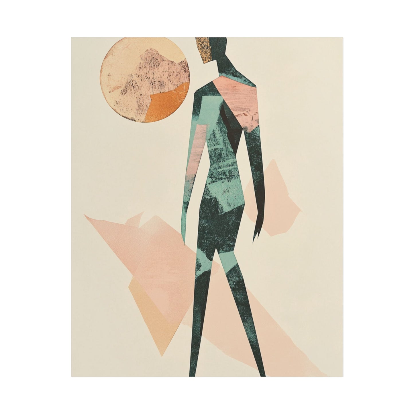 Abstract Wanderer - Minimalist Figurative Art Print