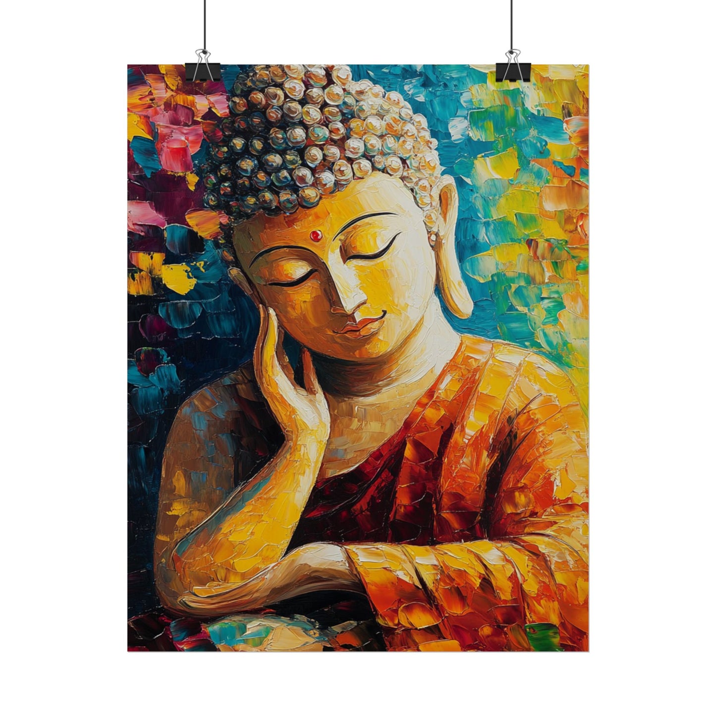 Meditative Buddha - Abstract Expressionism Art Print