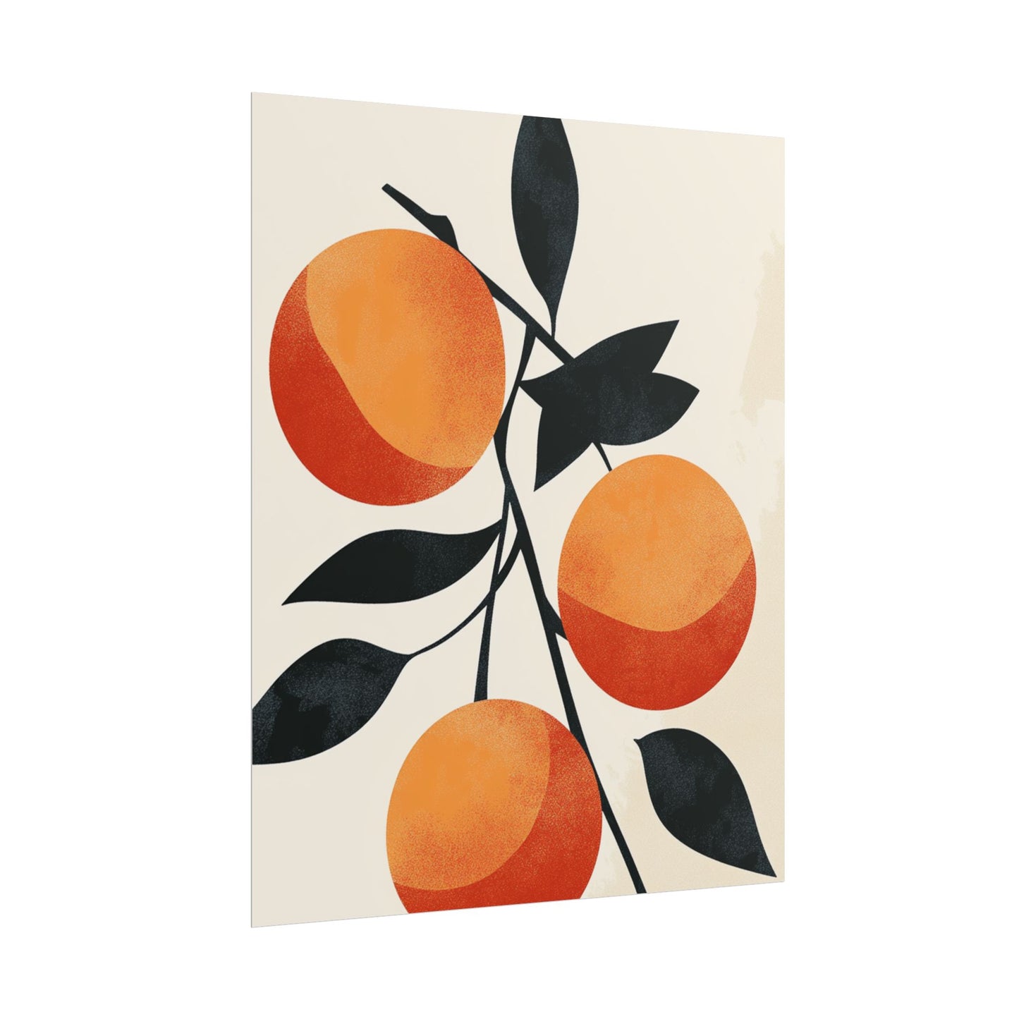 Orange Orchard - Abstract Fruit Illustration