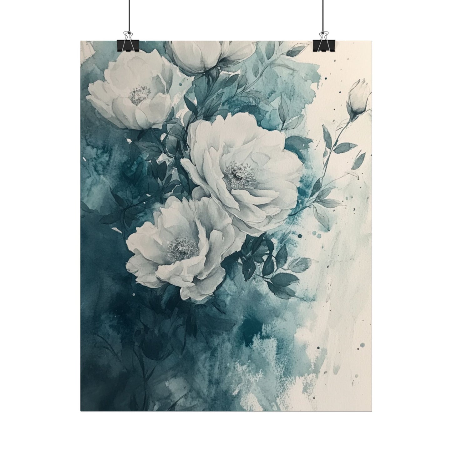 Serenity in Bloom - Abstract Floral Watercolour Art