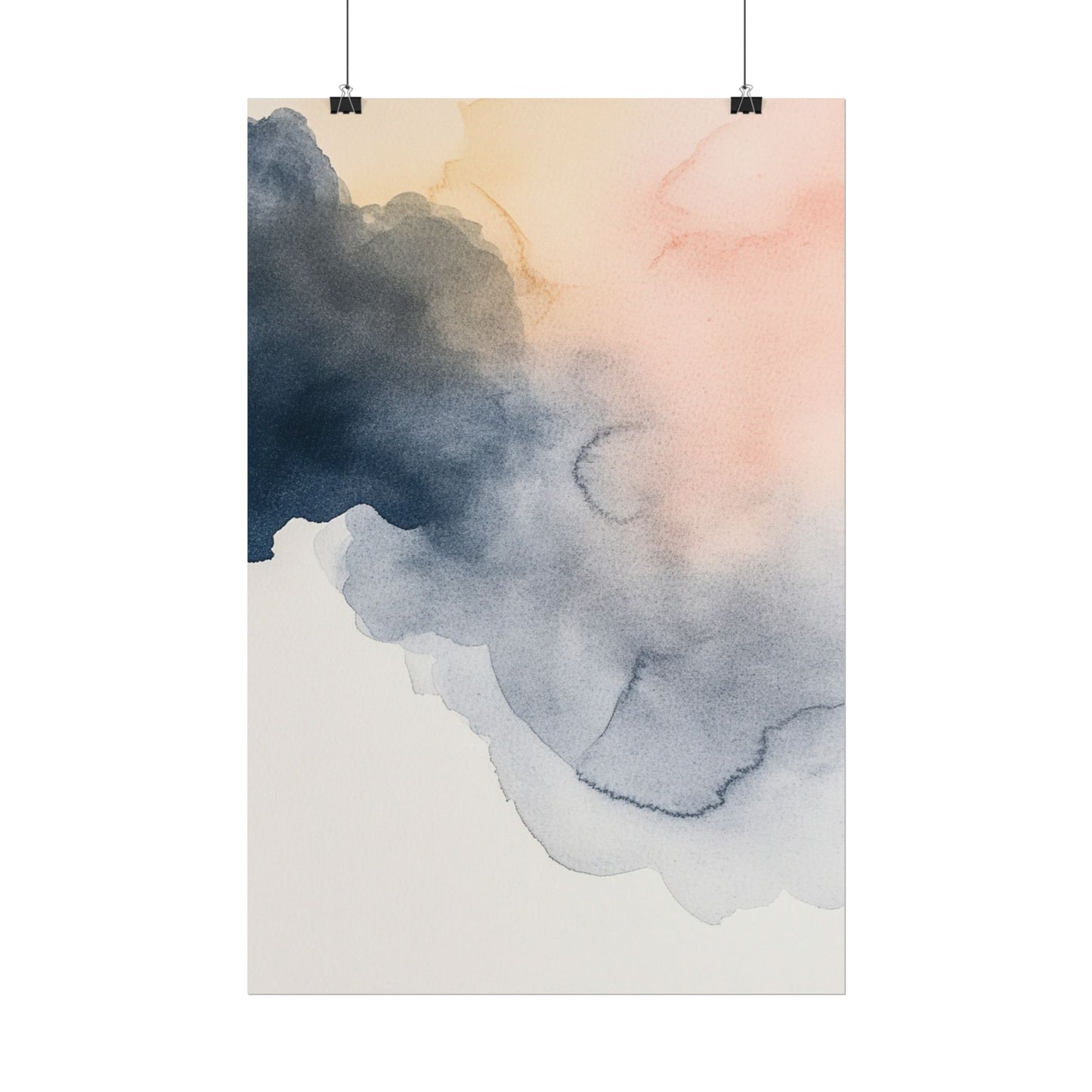 Serene Watercolour Cloudscape - Abstract Art Print