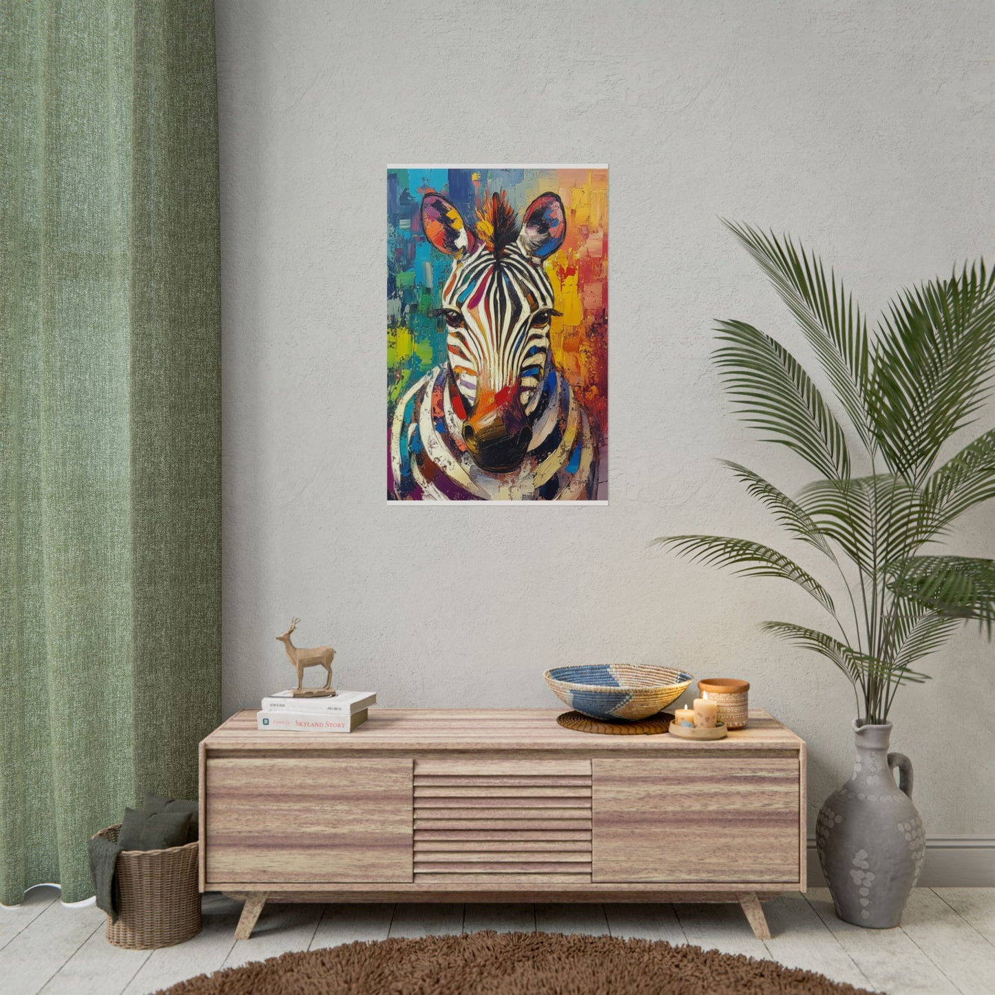 Colourful Zebra - Abstract Wildlife Art Print