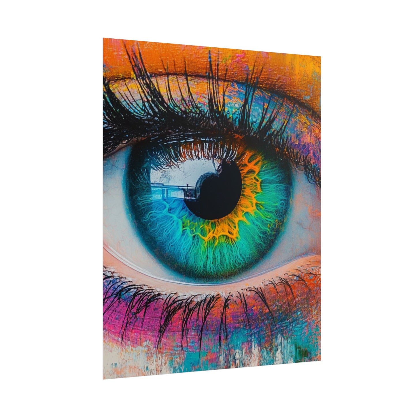 Vivid Gaze - Abstract Eye Art Print