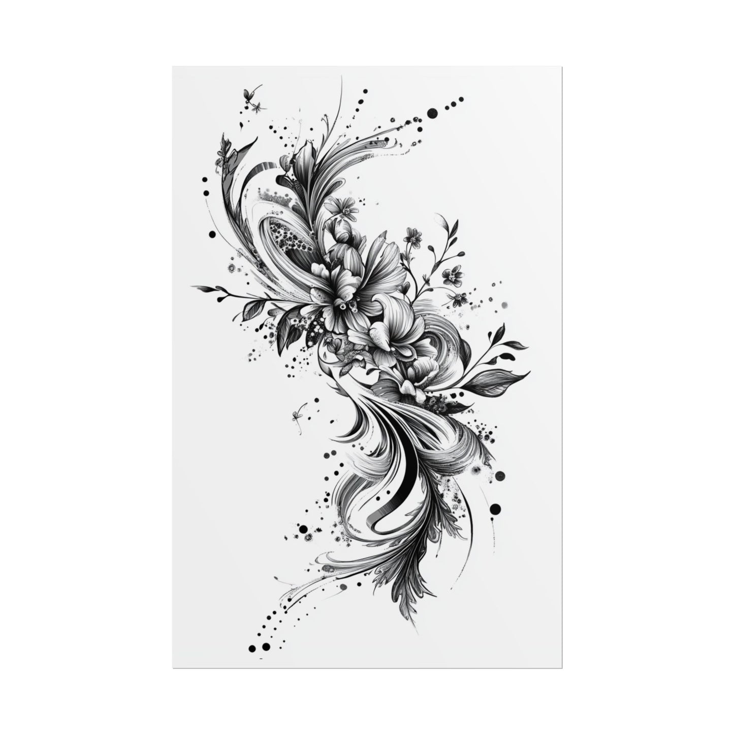 Floral Whirl - Abstract Botanical Art Print