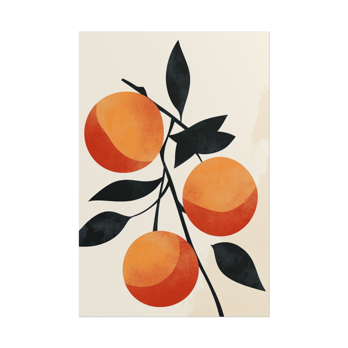 Orange Orchard - Abstract Fruit Illustration