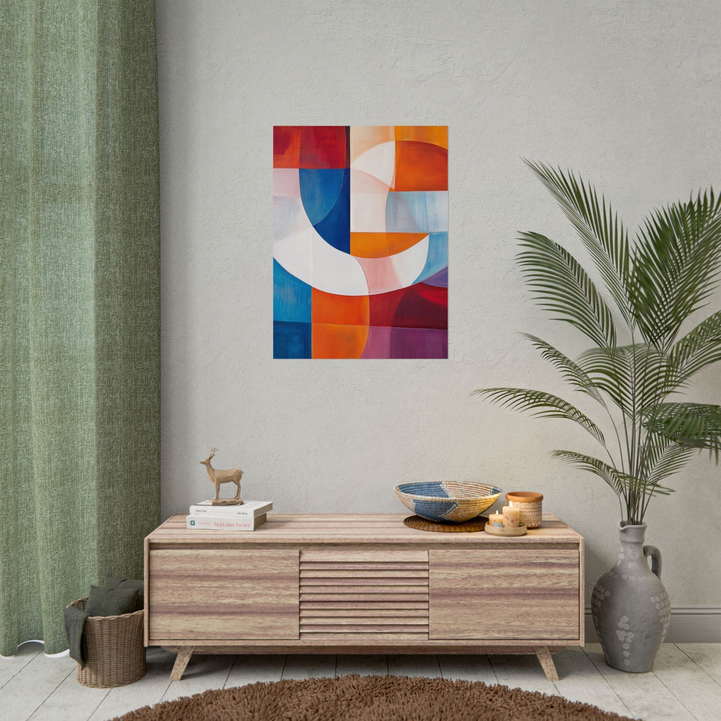 Geometric Harmony - Vibrant Abstract Art Print