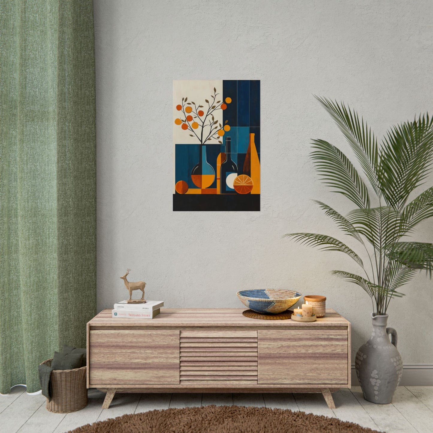 Mid-Century Modern Still Life - Abstract Geometric Art Print