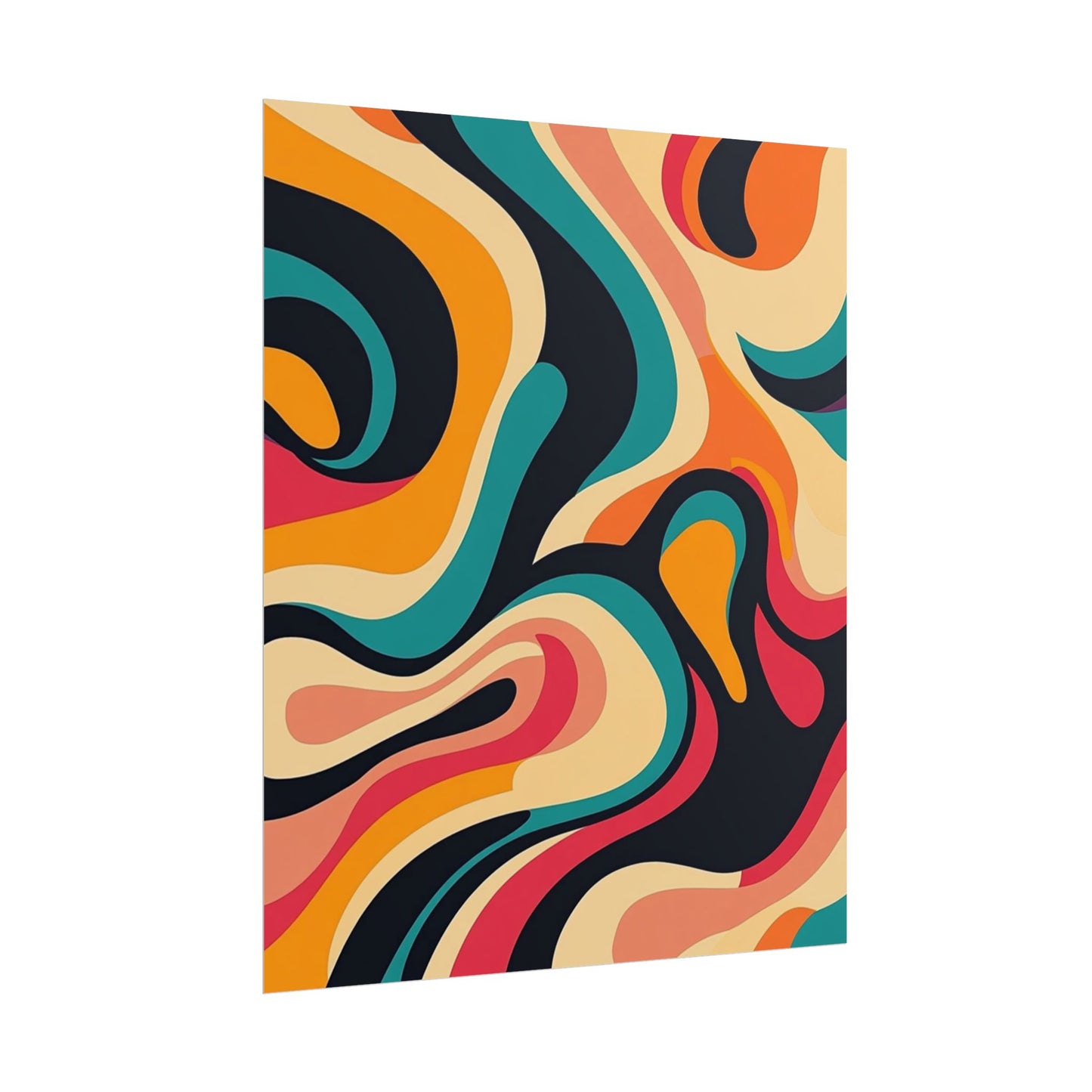 Retro Wave Fusion - Abstract Art Print