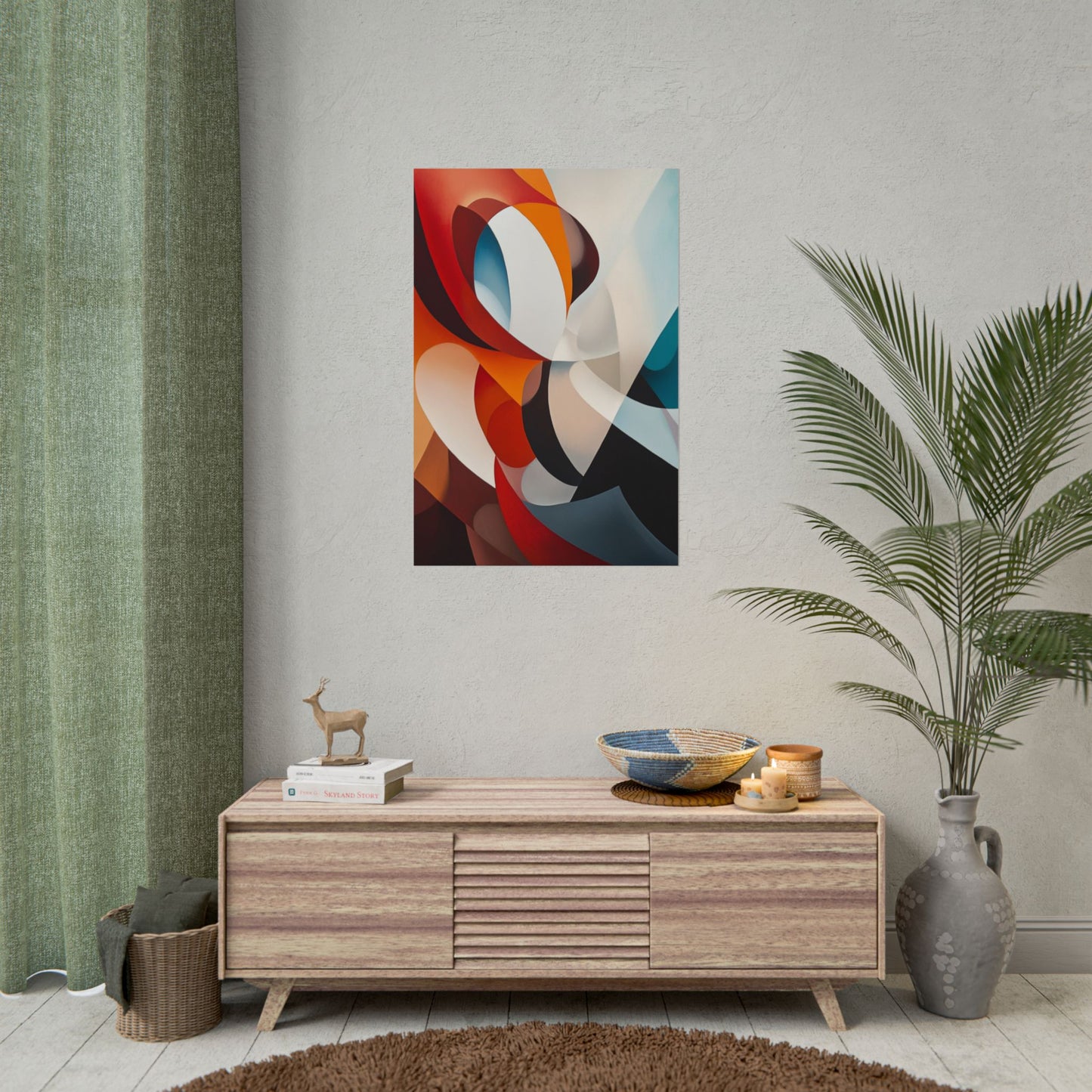 Dynamic Curves - Modern Abstract Art Print