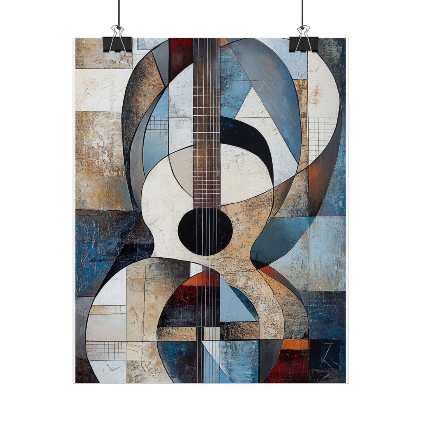 Melodic Abstraction - Geometric Guitar Art