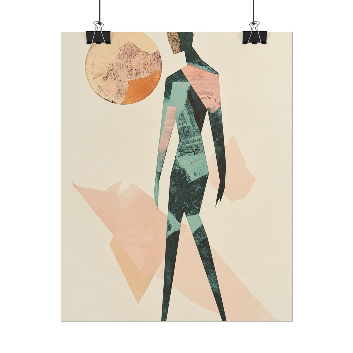 Abstract Wanderer - Minimalist Figurative Art Print