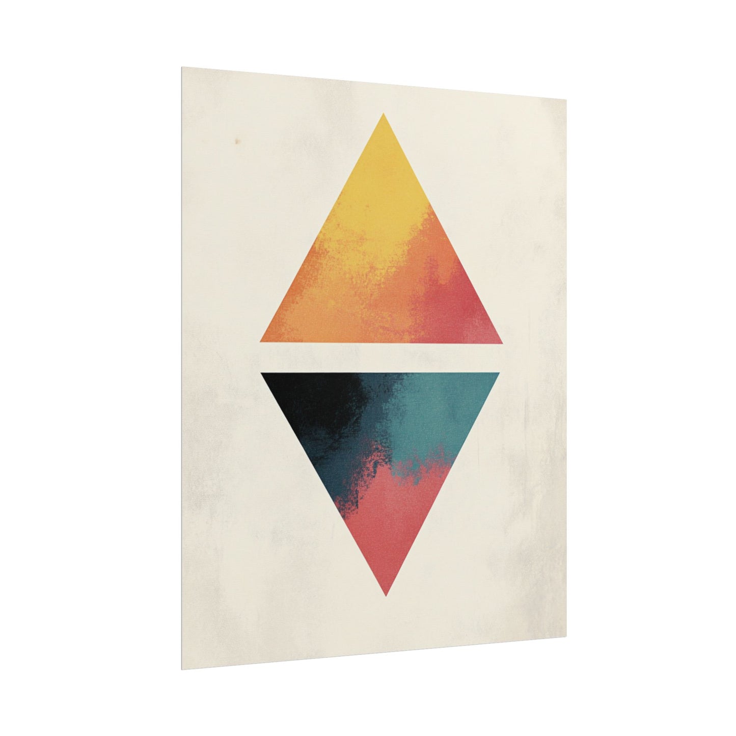 Dual Peaks - Geometric Abstract Art Print