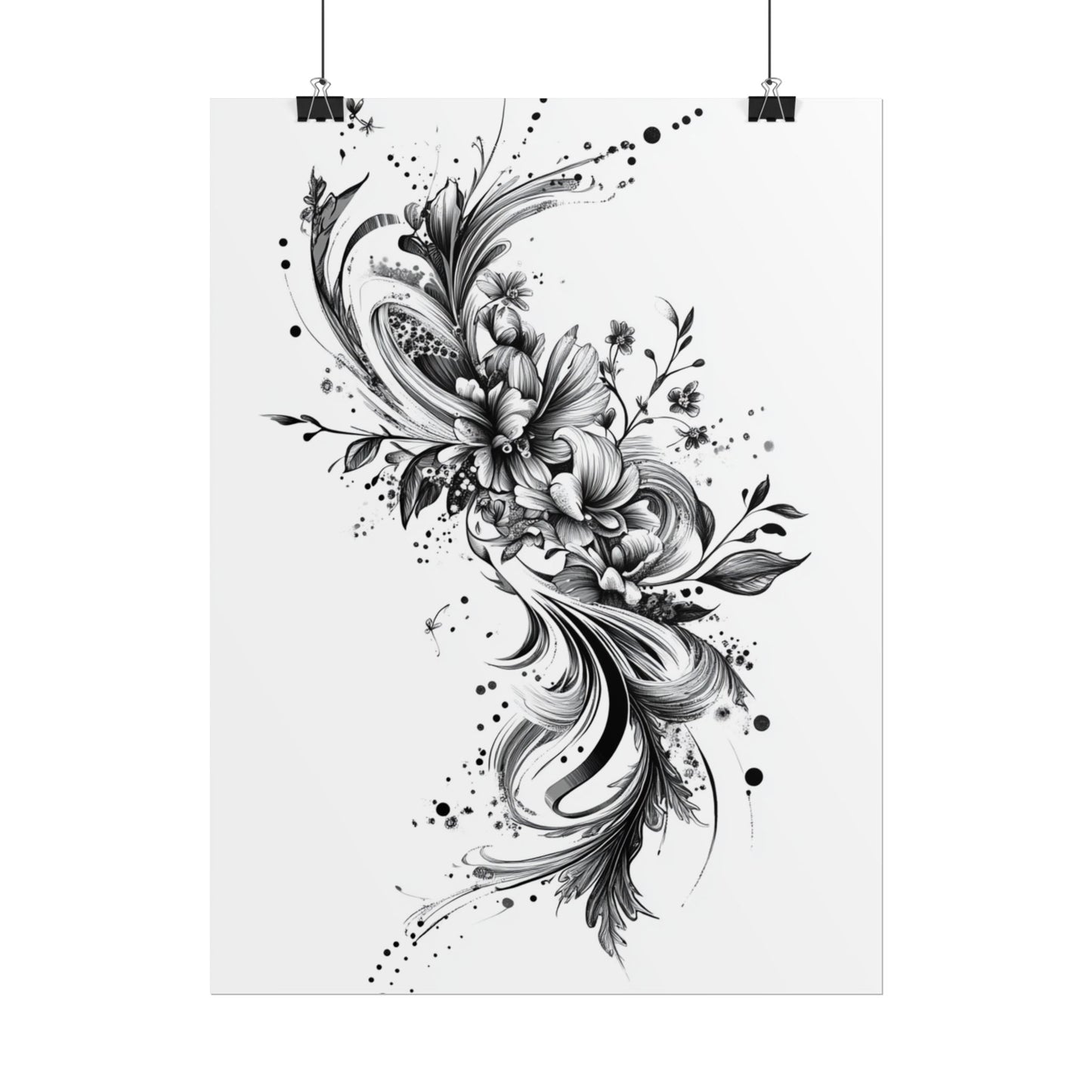 Floral Whirl - Abstract Botanical Art Print