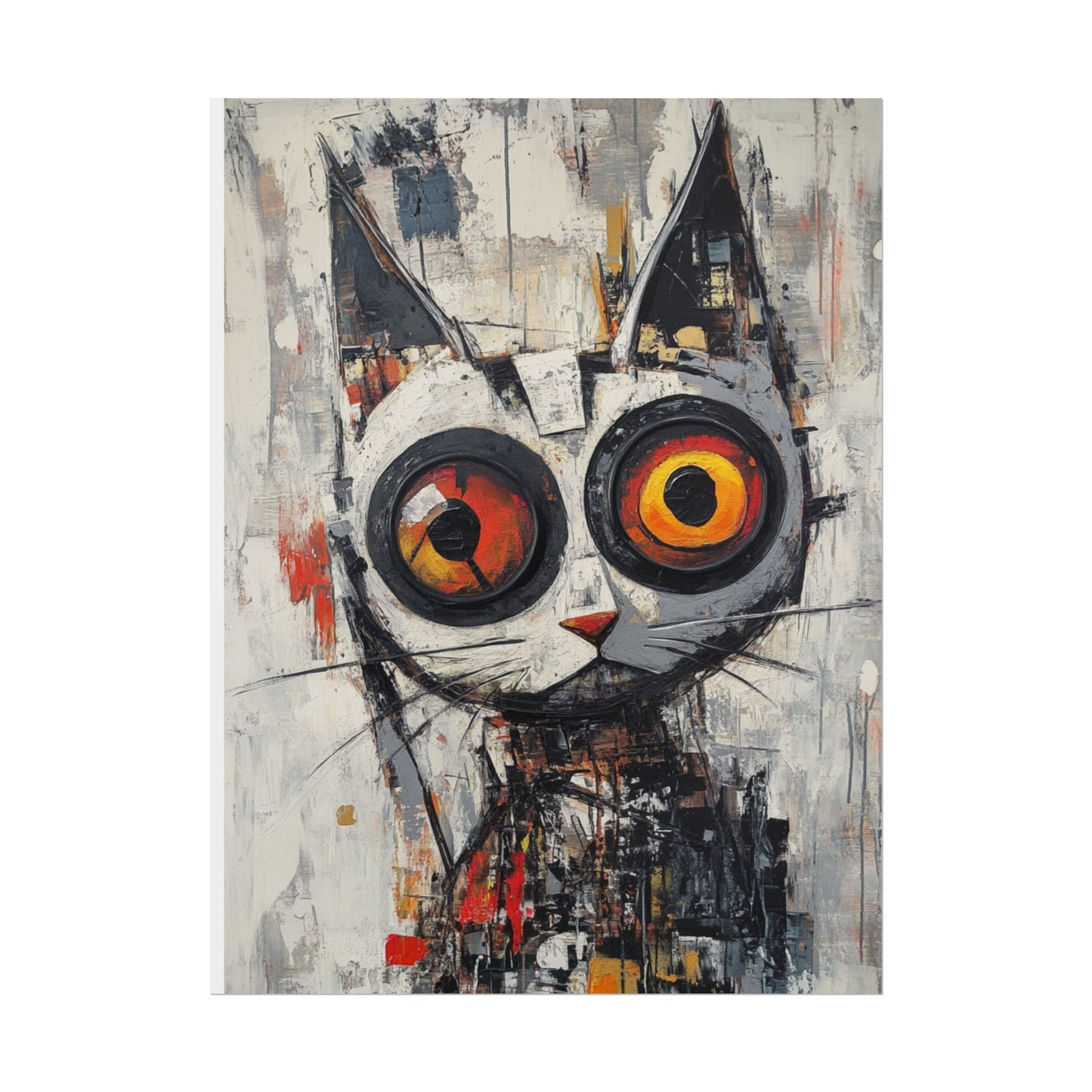 Whimsical Feline - Abstract Cat Art Print