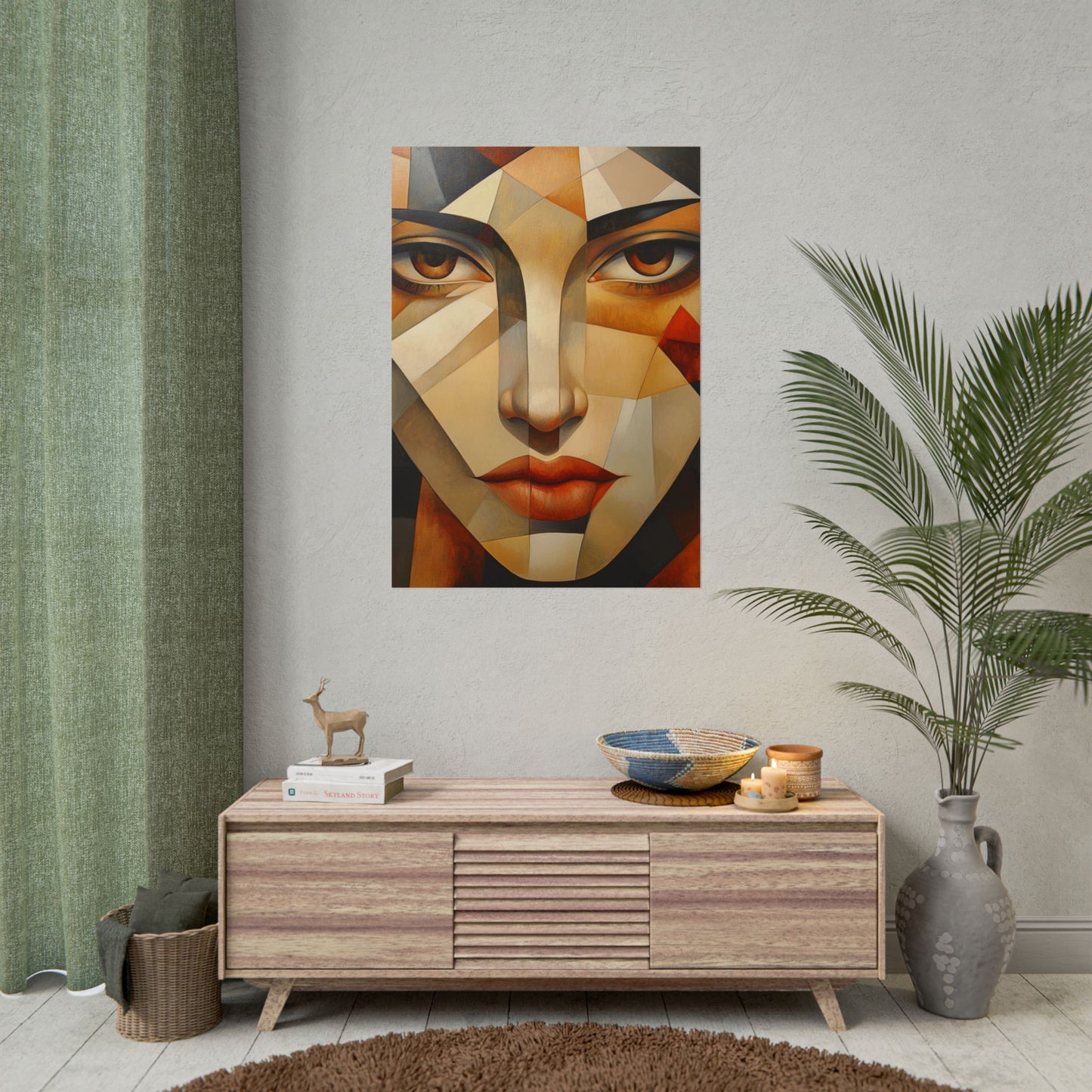 Facets of Emotion - Abstract Geometric Portrait Art Print