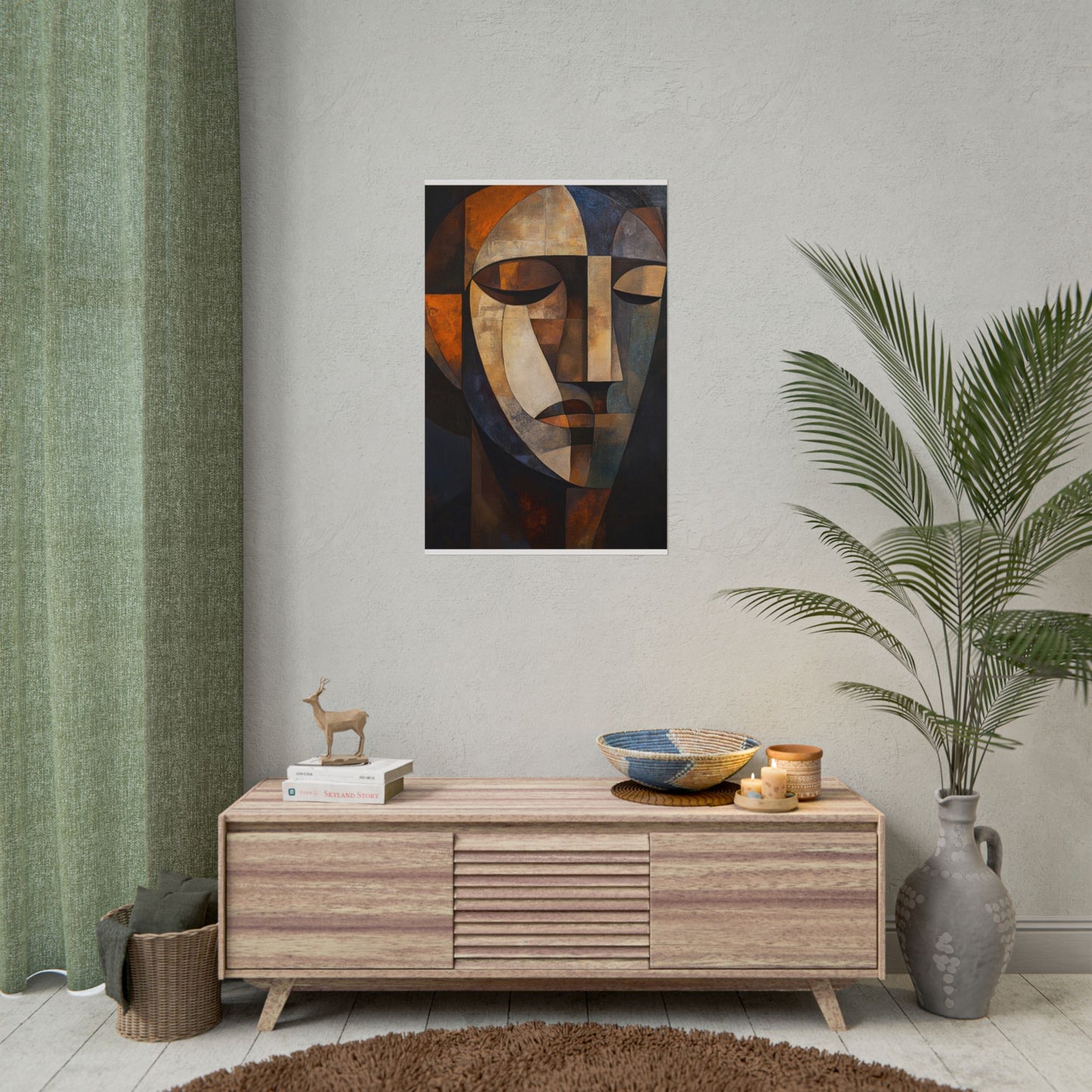 Solitude in Shades - Abstract Contemplative Art Print