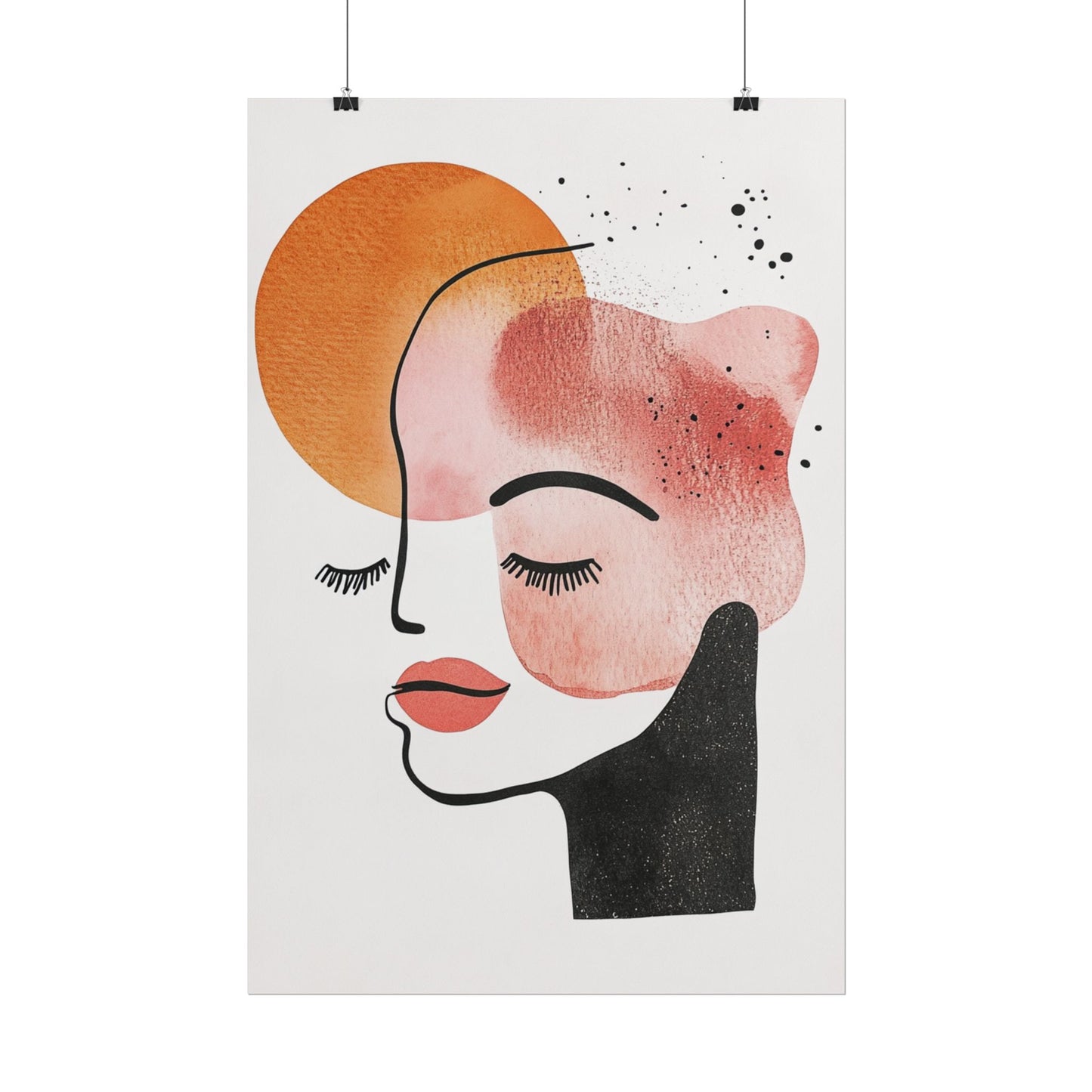 Serene Reflection - Abstract Portrait Art Print