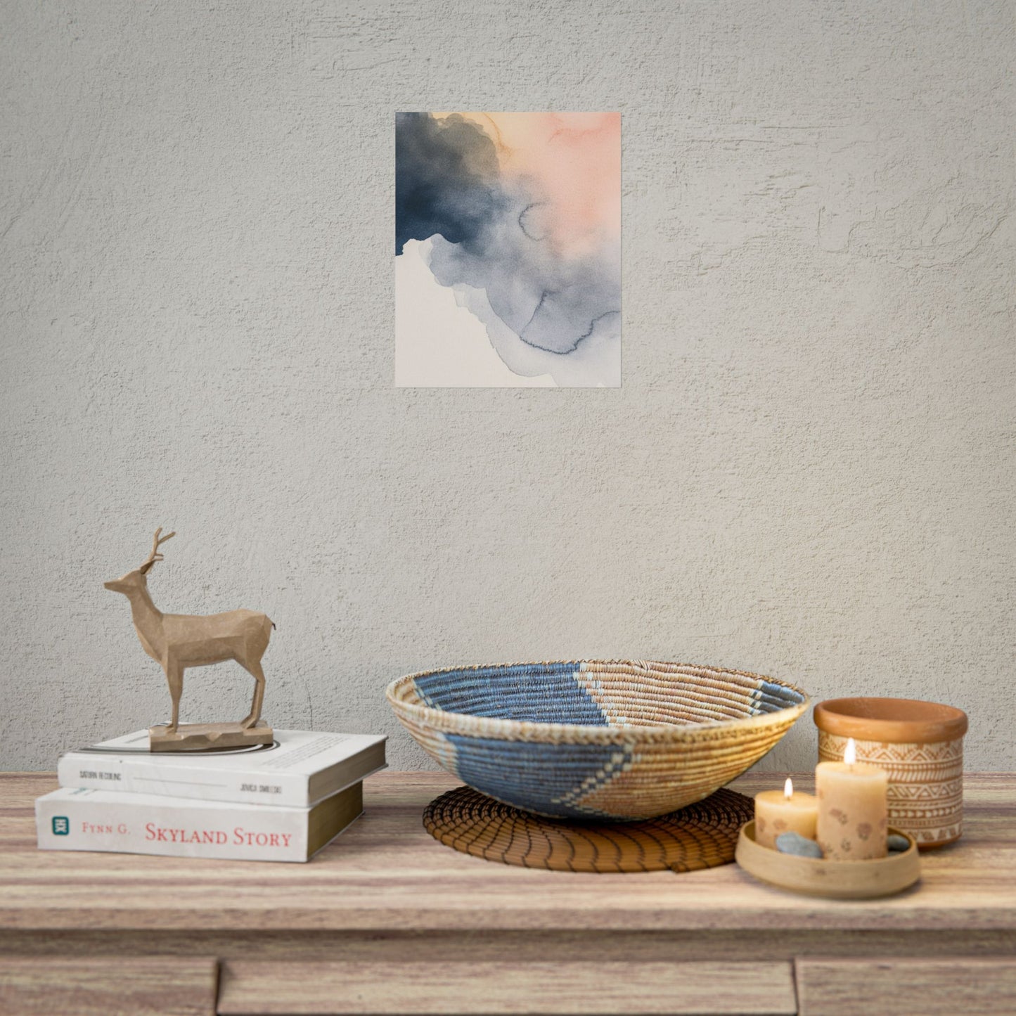 Serene Watercolour Cloudscape - Abstract Art Print