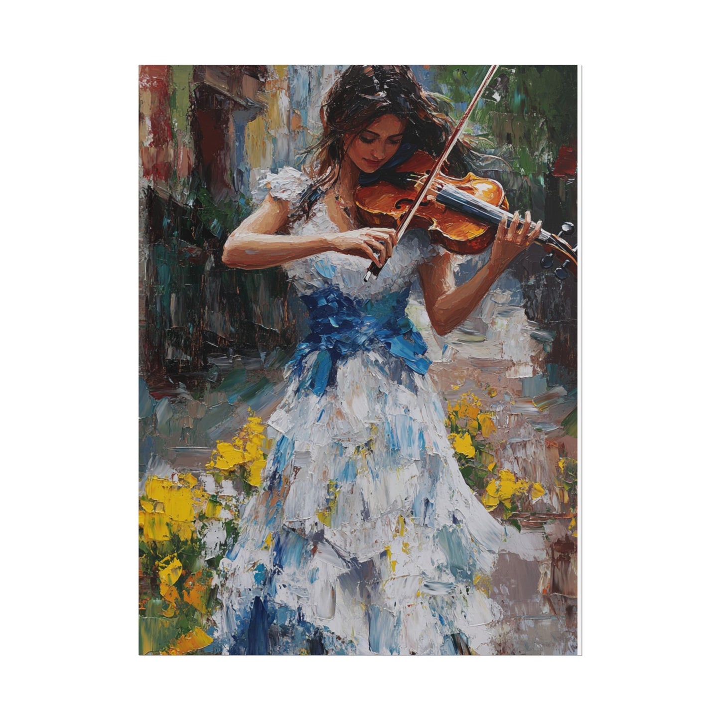 Melody in Motion - Impressionist Violinist Art Print