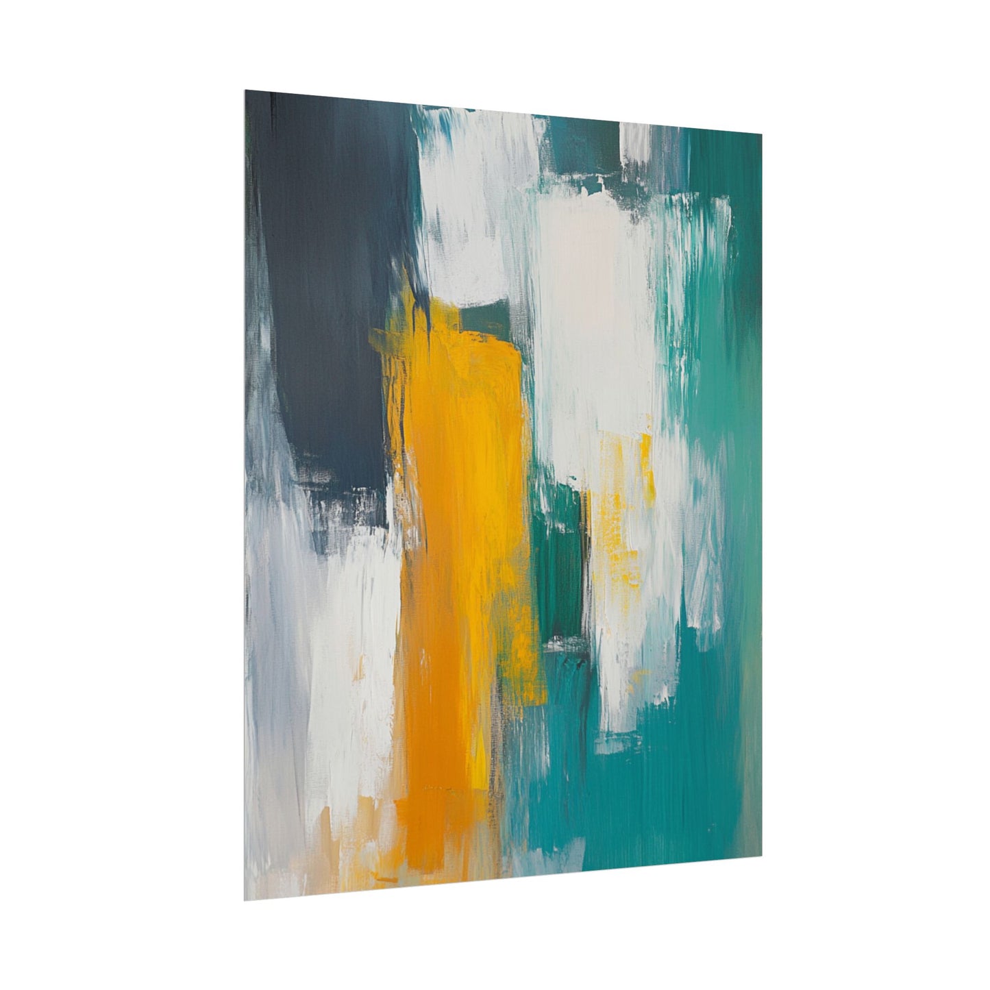 Vibrant Contrasts - Bold Abstract Expressionism Print