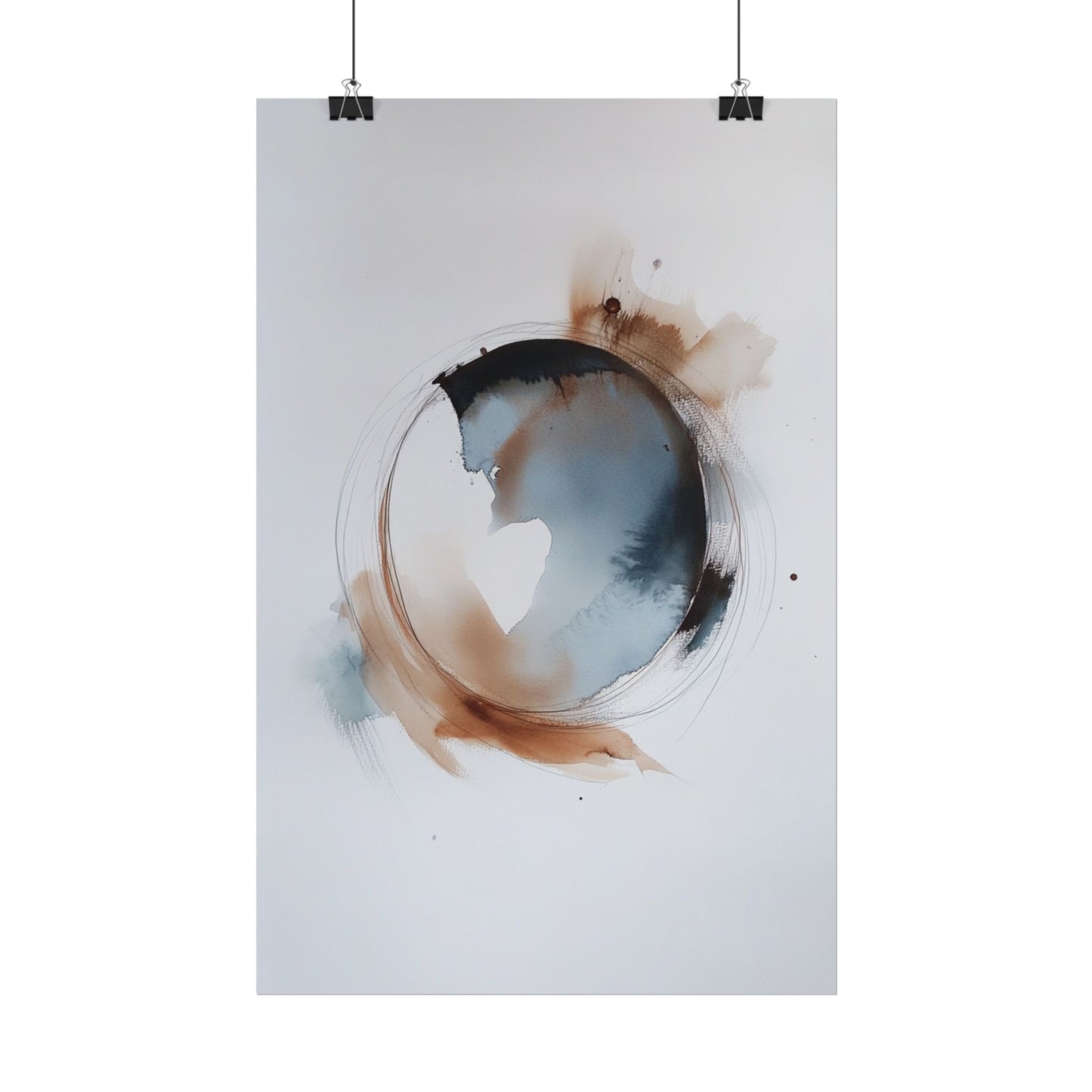 Ethereal Cycles - Minimalist Abstract Watercolour Art