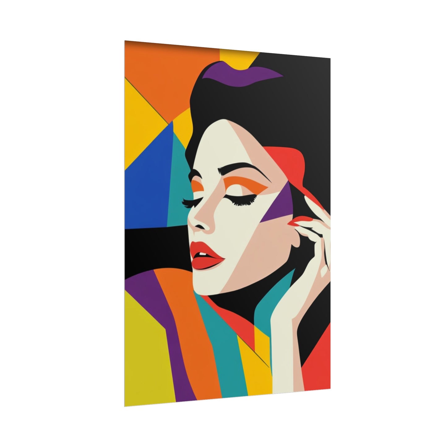 Vibrant Pop Art Portrait - Abstract Woman Art Print