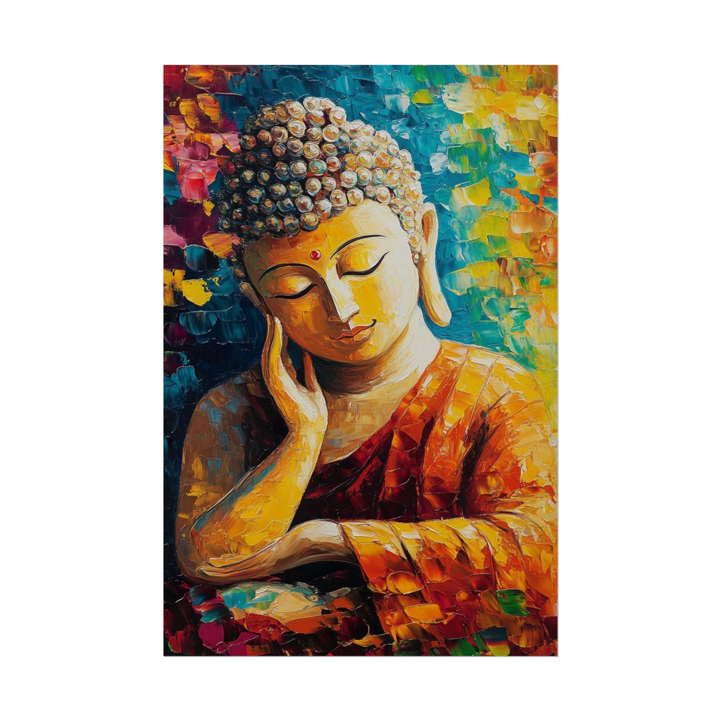 Meditative Buddha - Abstract Expressionism Art Print