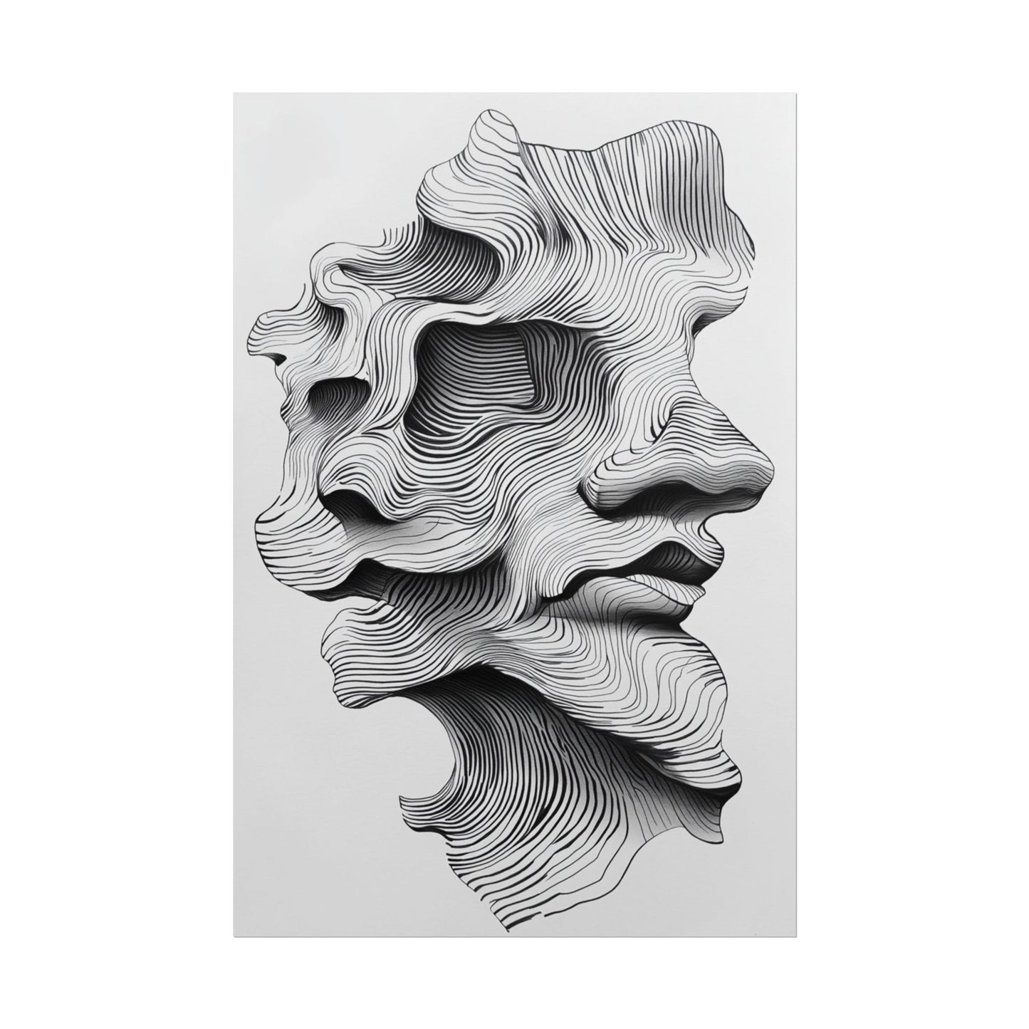 Contours of Thought - Abstract Line Art