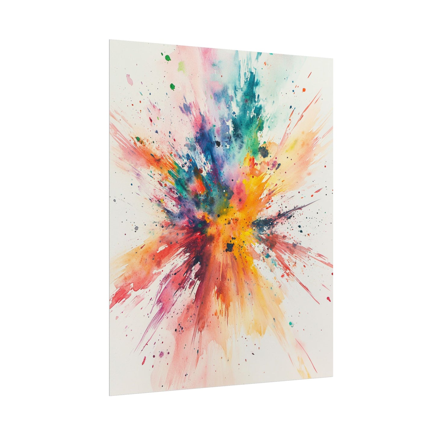 Explosion of Colour - Dynamic Abstract Watercolour Art