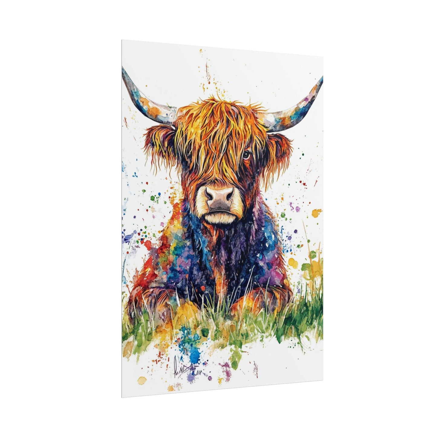 Highland Harmony - Abstract Highland Cow Art Print