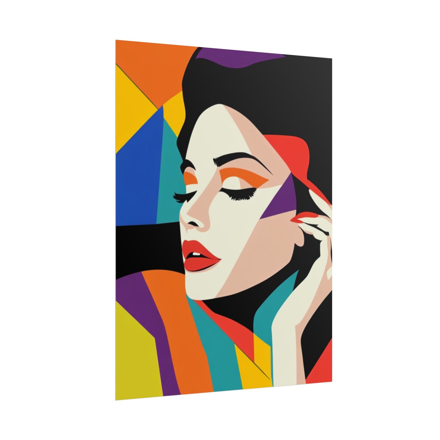 Vibrant Pop Art Portrait - Abstract Woman Art Print