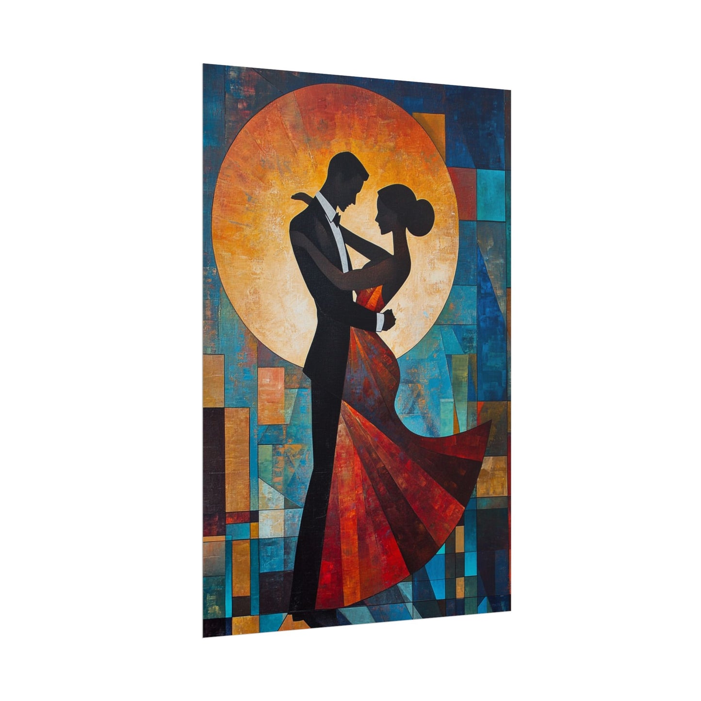 Moonlit Dance - Abstract Silhouette Art Print