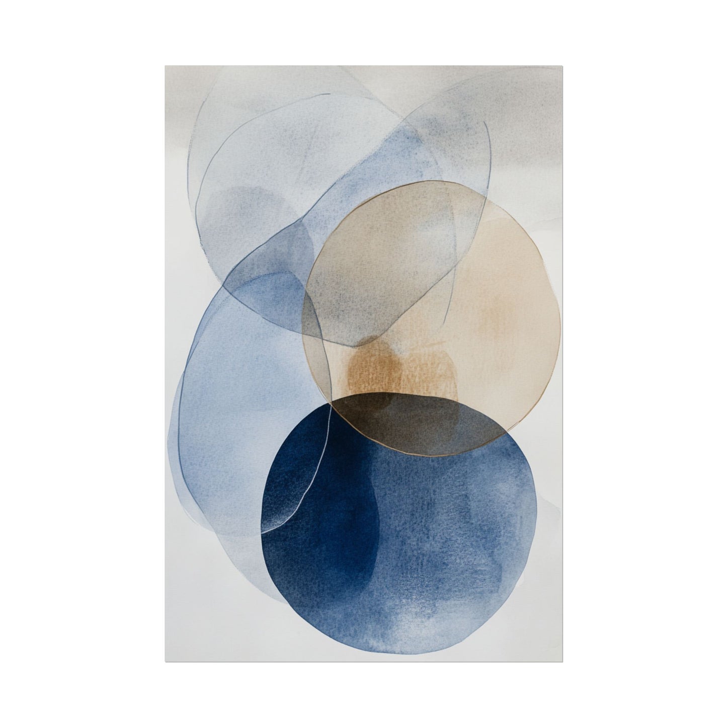 Harmony in Overlap - Abstract Watercolour Circles