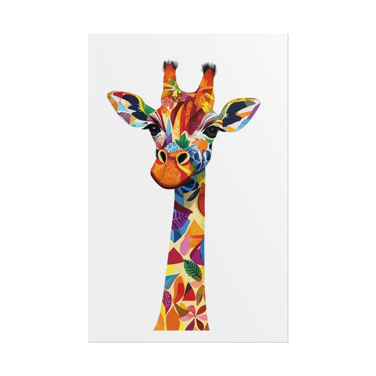 Vibrant Giraffe - Abstract Animal Art Print