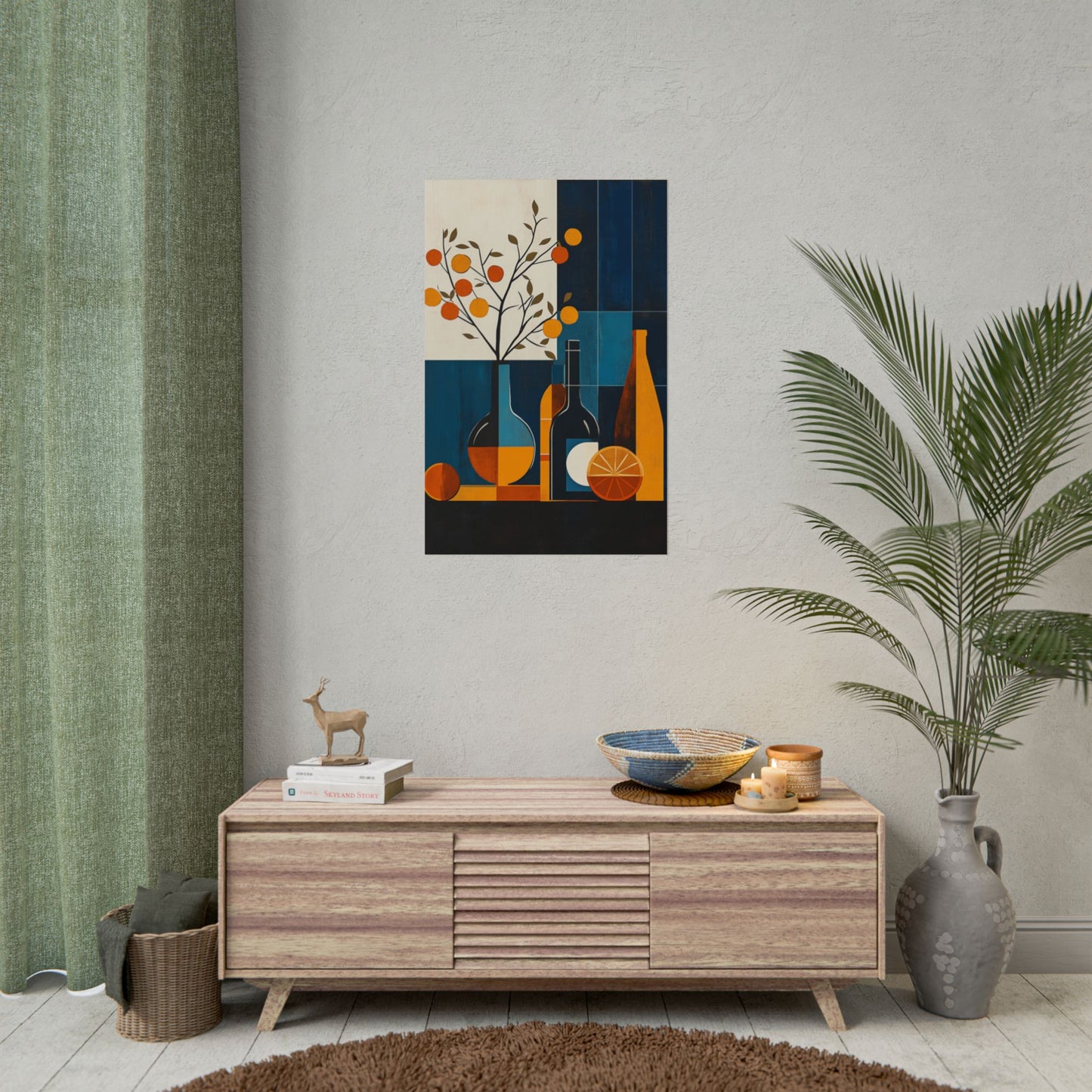 Mid-Century Modern Still Life - Abstract Geometric Art Print