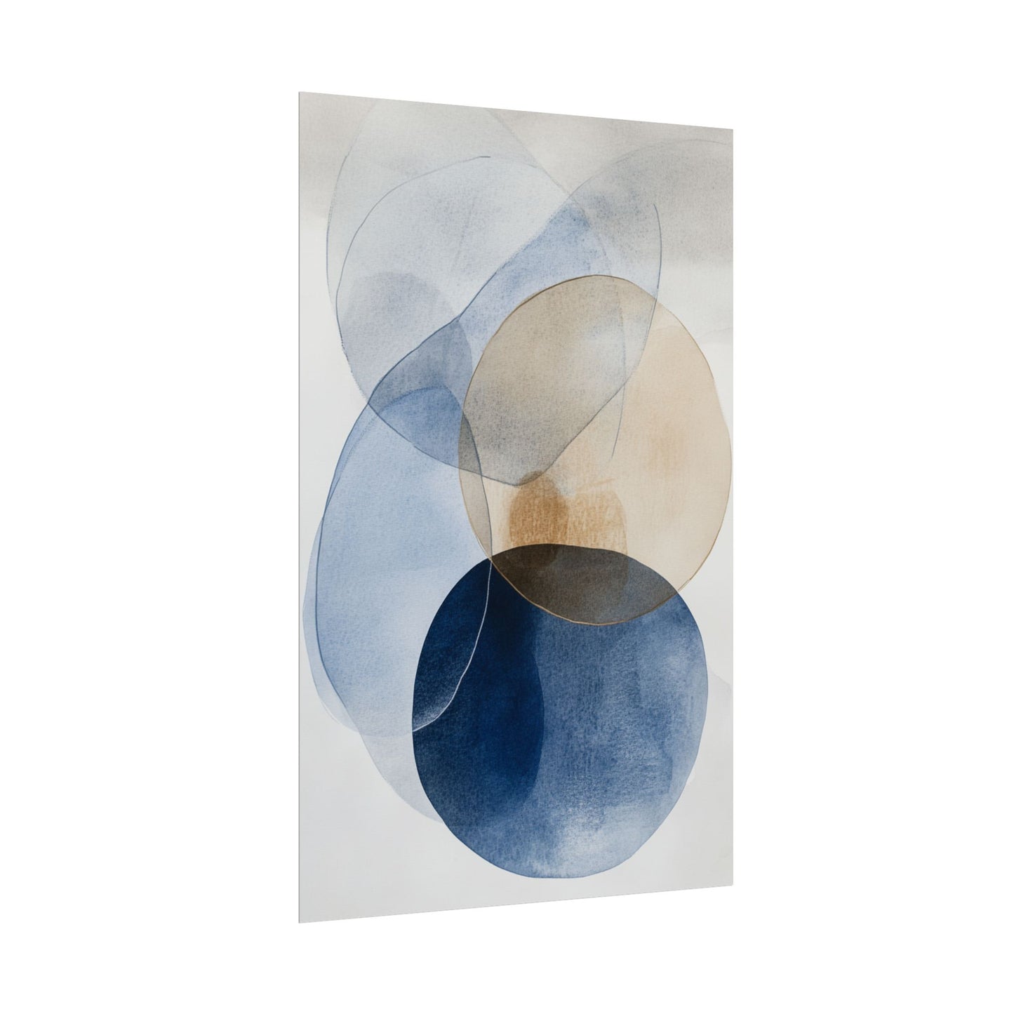 Harmony in Overlap - Abstract Watercolour Circles