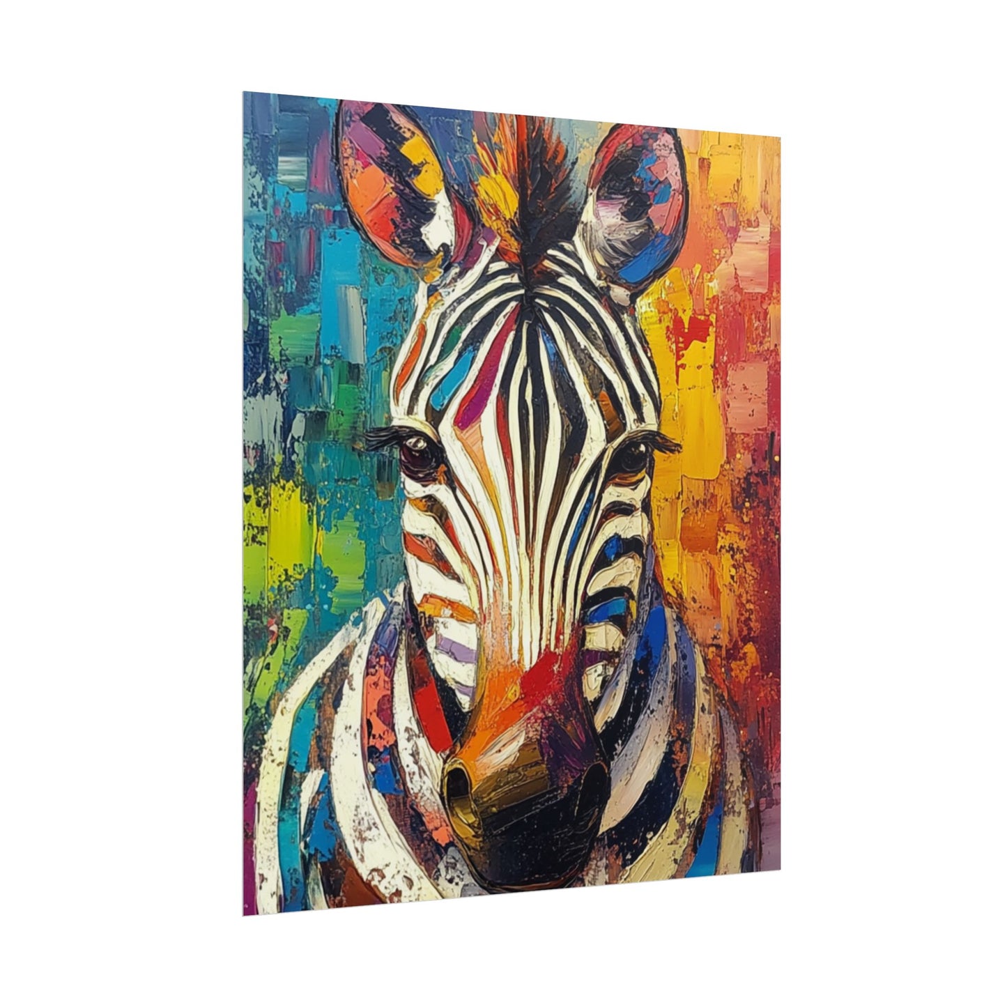 Colourful Zebra - Abstract Wildlife Art Print