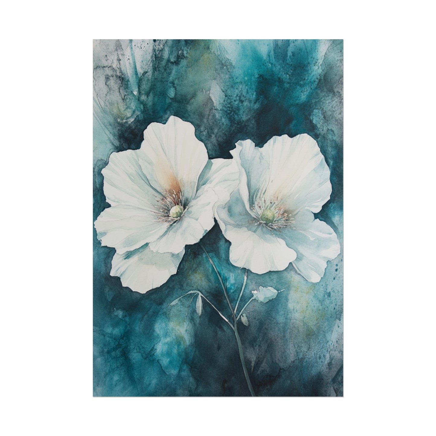 Tranquil Harmony - Abstract Floral Watercolour Art