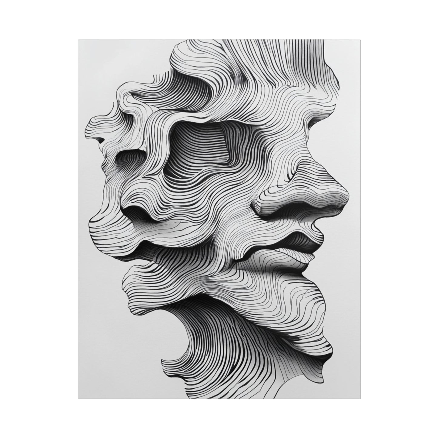 Contours of Thought - Abstract Line Art