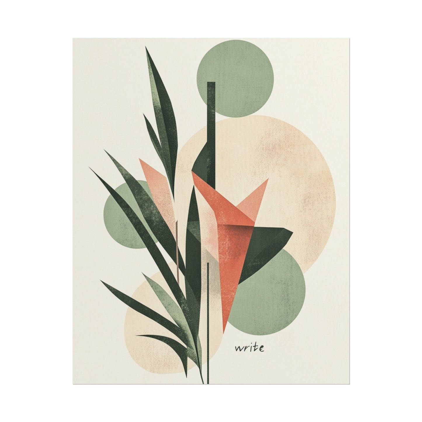 Botanical Balance - Abstract Nature Art Print