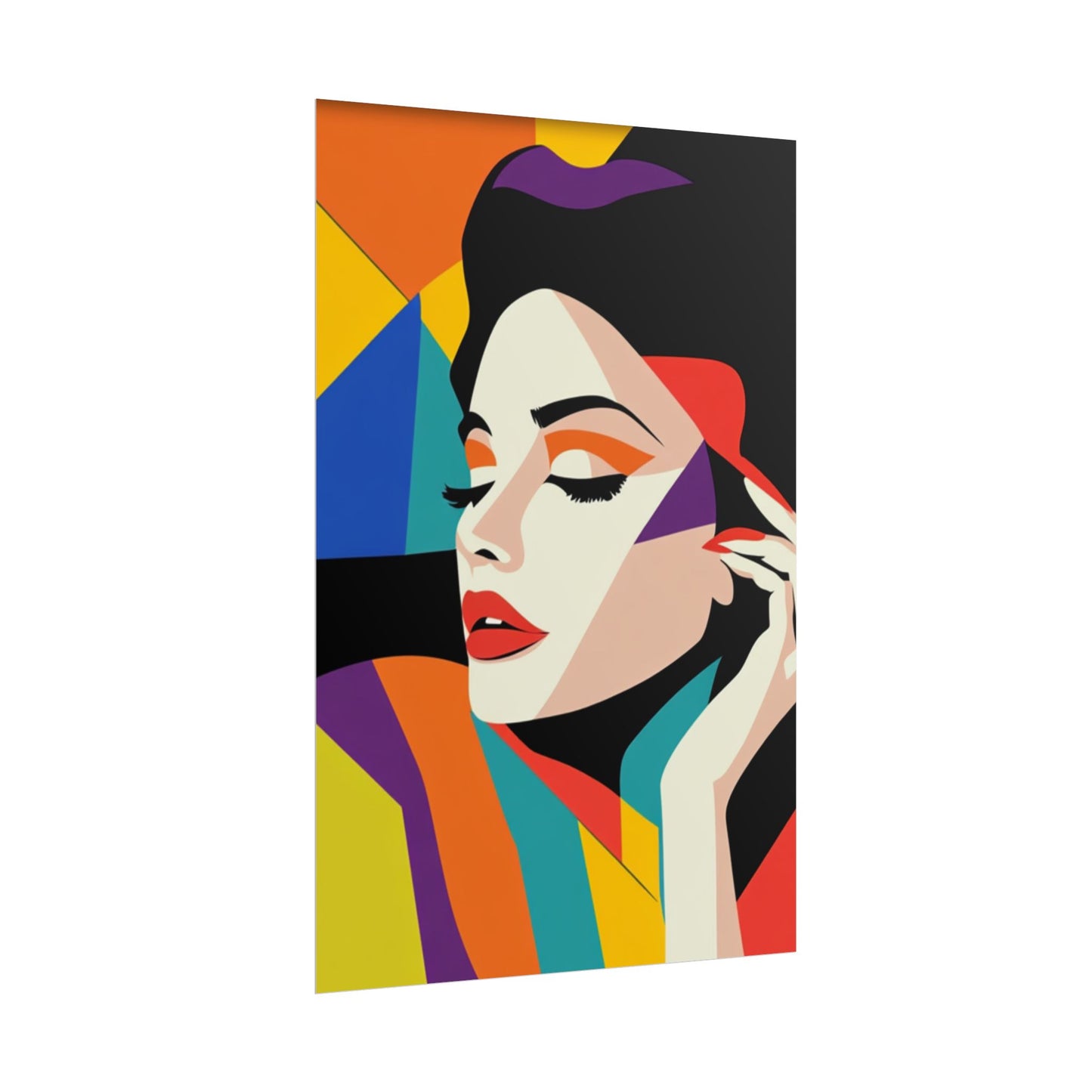 Vibrant Pop Art Portrait - Abstract Woman Art Print