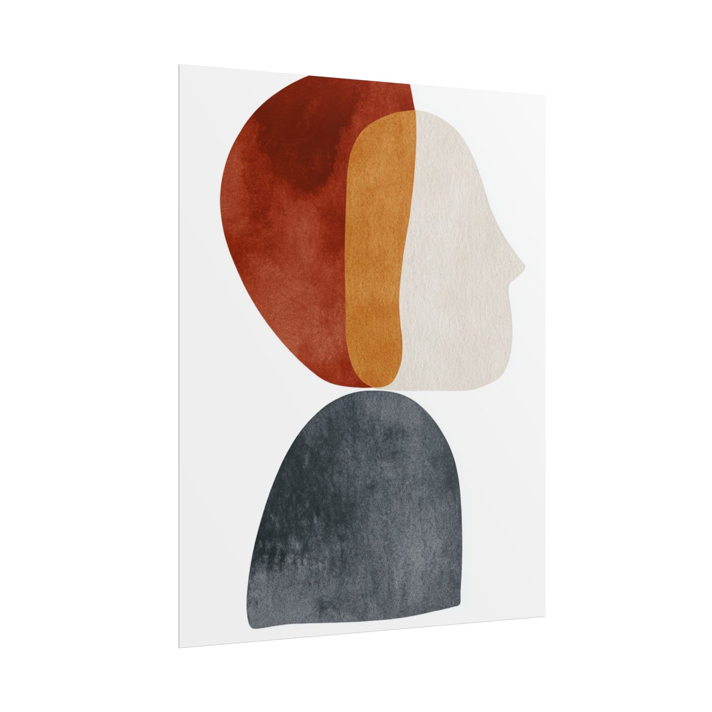 Layers of Thought - Abstract Profile Art Print