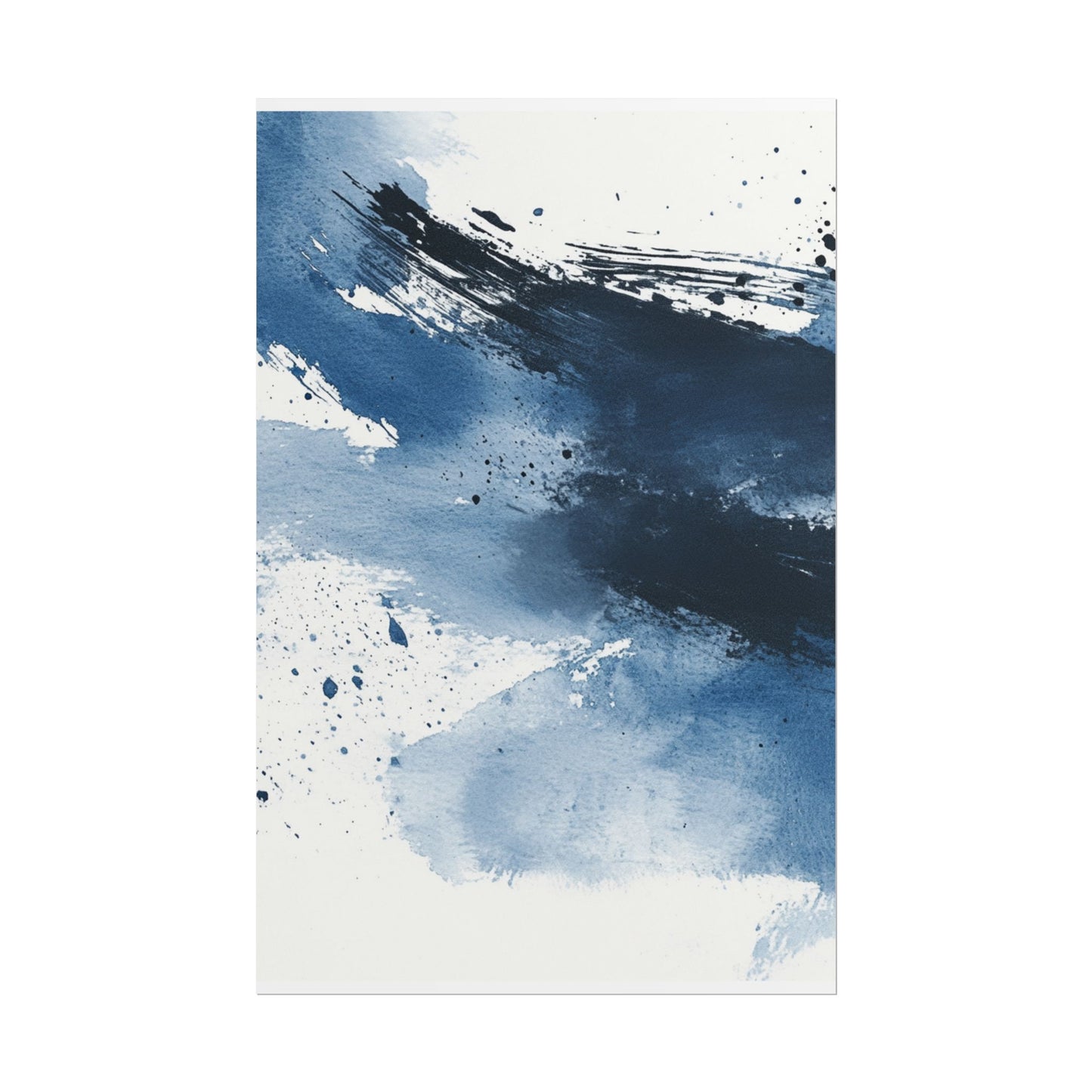 Midnight Blue - Abstract Watercolour Print