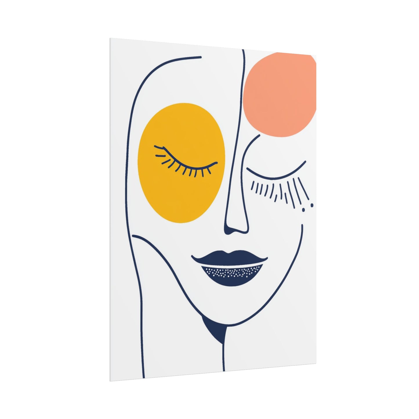 Serenity in Line - Minimalist Abstract Portrait Art Print