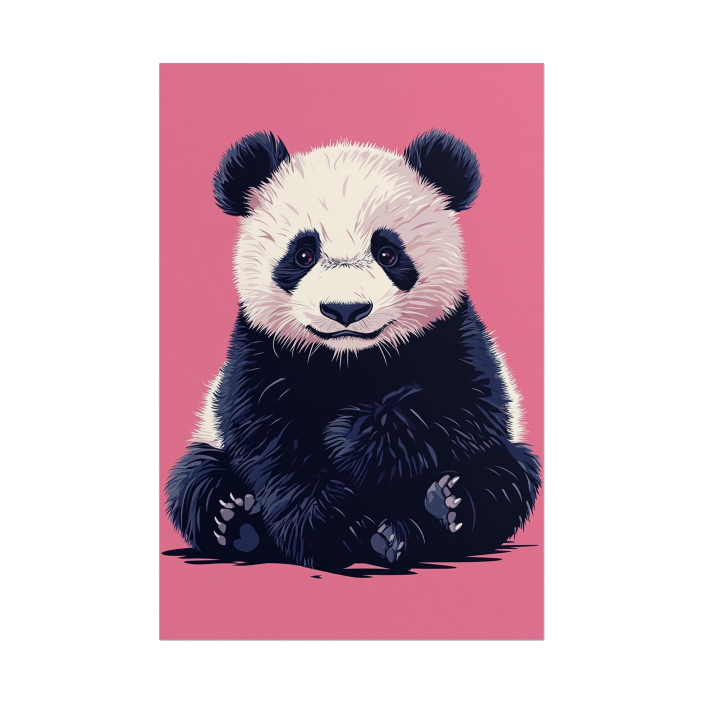 Adorable Panda Bliss - Abstract Art Print