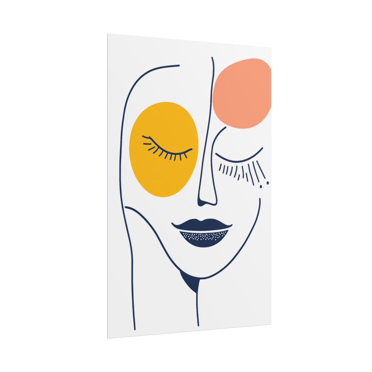 Serenity in Line - Minimalist Abstract Portrait Art Print